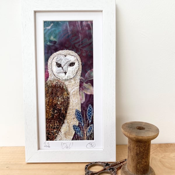 Barn owl original artwork.