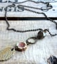 RESERVED FOR SALLY - Rustic Leaf Necklace. Artisan Ceramic Stacking Necklace - Image 5