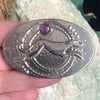  Art Deco Style Greyhound Brooch, Handmade in Pewter