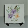 floral hand painted original all occasion greetings card ( ref f 859 )