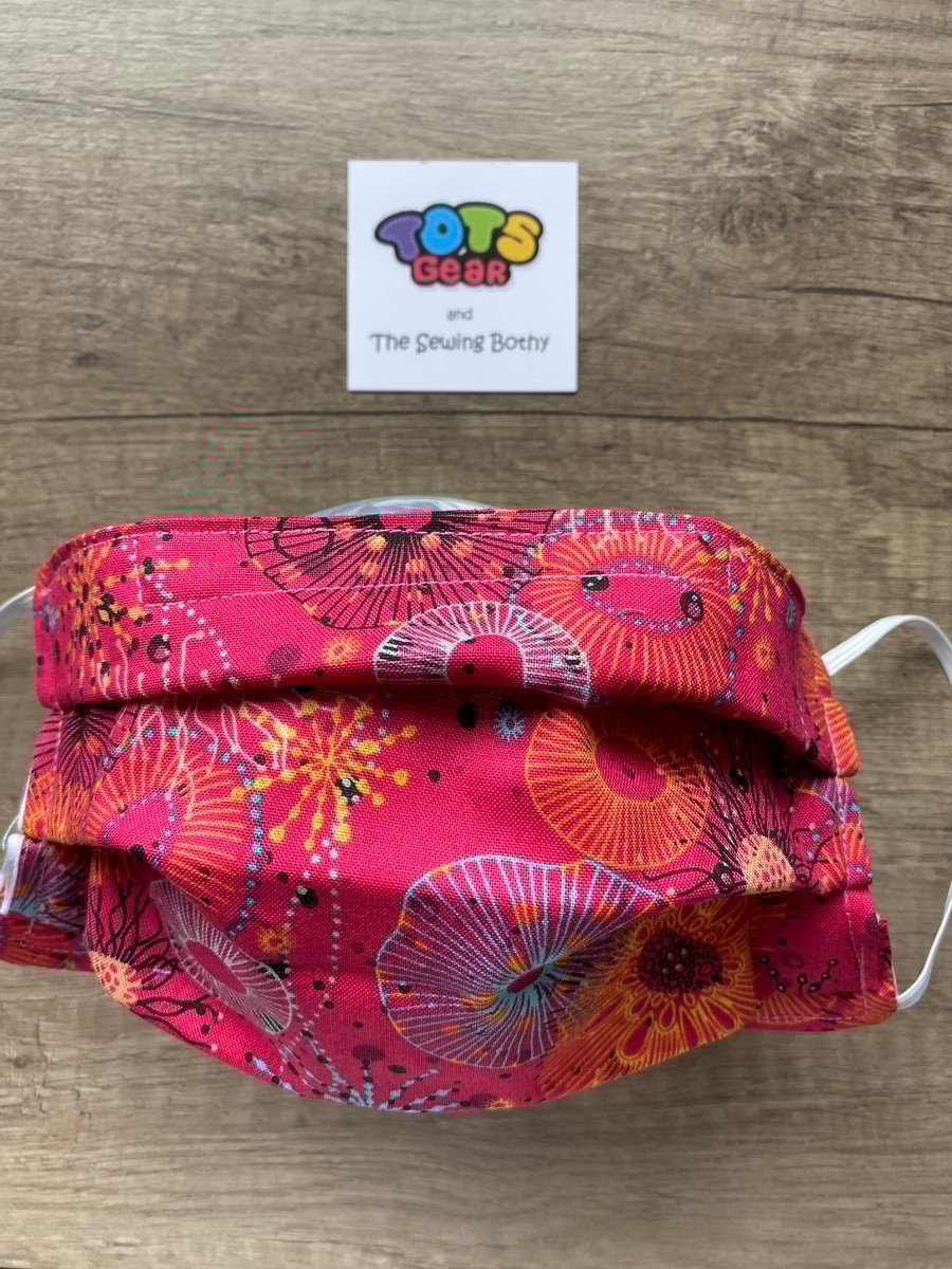 Pink “reef” Face Mask 