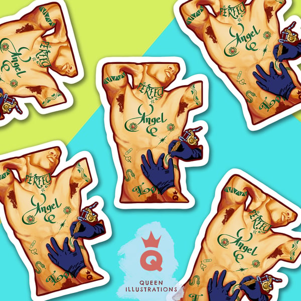 Perfect Angel – Gay Tattoo Sticker.