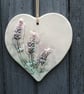 Ceramic Lavender Heart  1 of 4 - Image 1