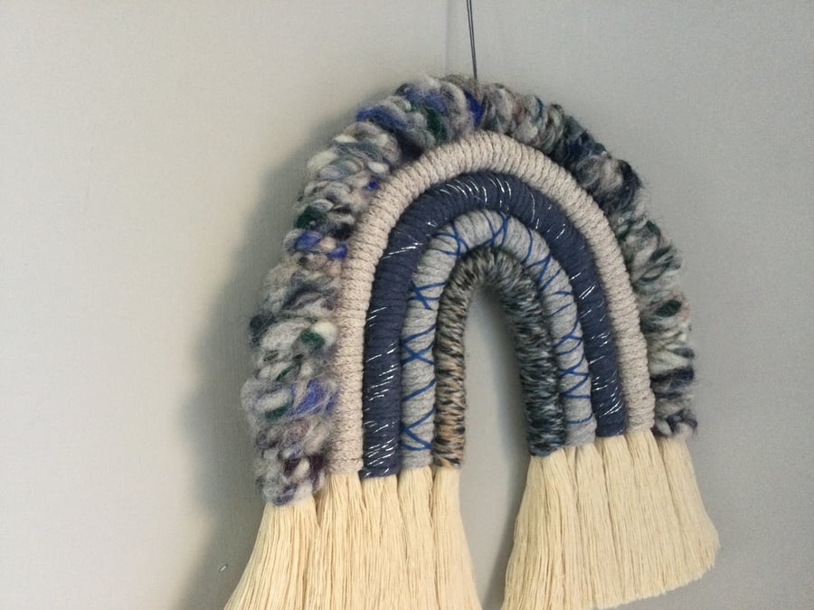 Luxury textured macrame handmade rainbow, wall decor, baby gift, boho baby 