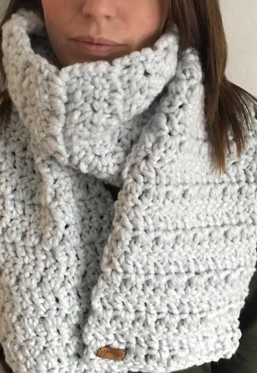 Handmade crocheted chunky knit scarf. Various colours