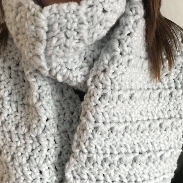 Handmade crocheted chunky knit scarf. Various colours