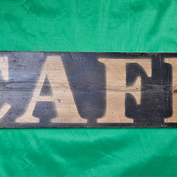 Large 'Cafe' Sign - Folksy