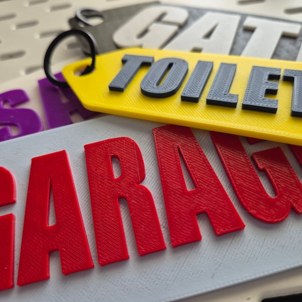 Large Oversized Keyrings Ideal Office, Garage,  Shed,  School, Community Toilet 