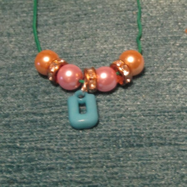 Children's 'U' Initial Necklace