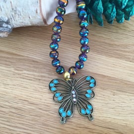 Butterfly Pendant Necklace