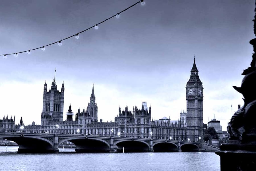 Houses of Parliament Big Ben Westminster Bridge London Photograph Print