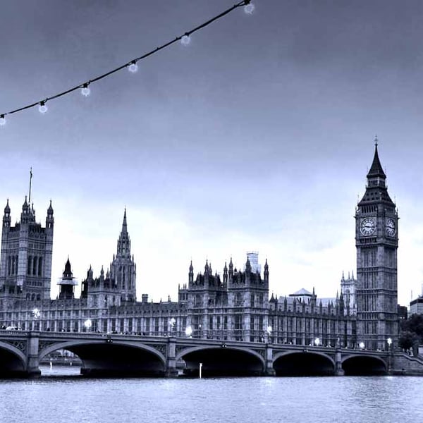 Houses of Parliament Big Ben Westminster Bridge London Photograph Print