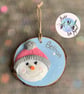Handmade personalised Snowman Christmas Decoration - Image 3