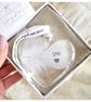 Son Memorial Feather Bauble, In Memory of Son, Heart Glass Christmas Ornament, R - Image 2