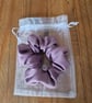 Handmade Dusky Pink Rose Satin Scrunchie – Soft Hair Accessory - Image 4