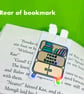 Magnetic bookmark - bookshelf with cat and plants - Image 2