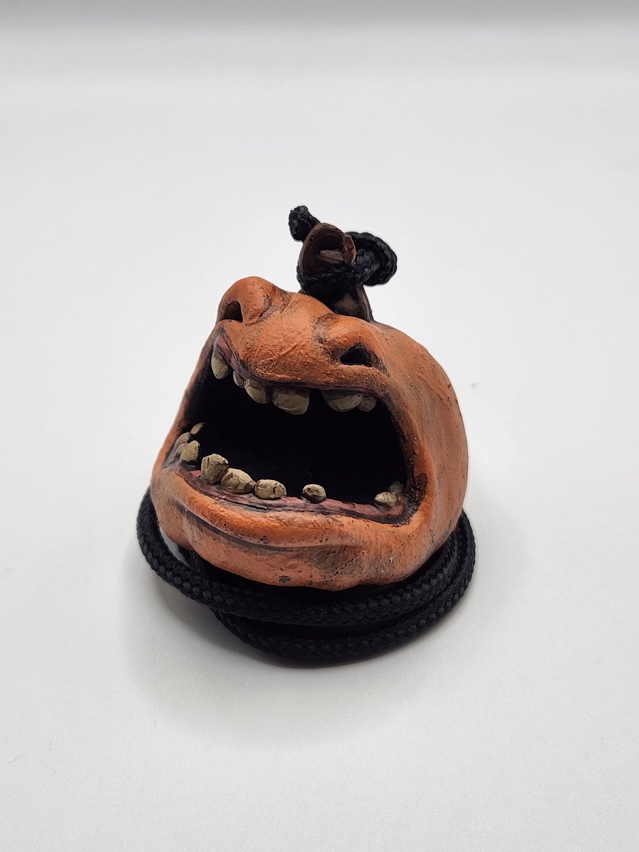 3D Printed Hand-Painted Pumpkin Rear View Mirror Charm Car Interior Decoration