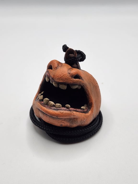 3D Printed Hand-Painted Pumpkin Rear View Mirror Charm Car Interior Decoration