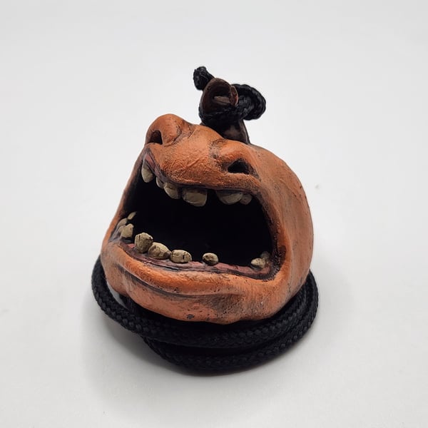 3D Printed Hand-Painted Pumpkin Rear View Mirror Charm Car Interior Decoration