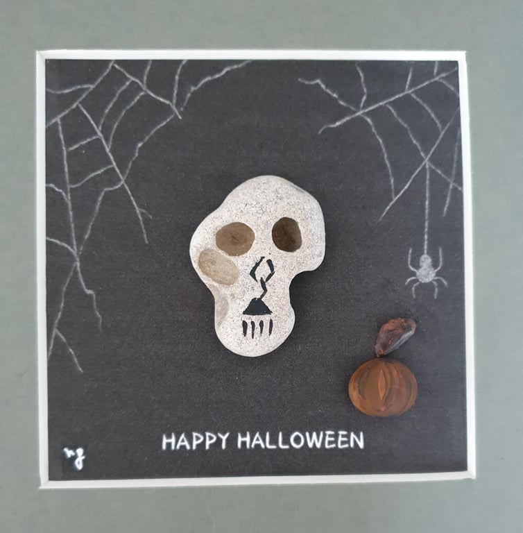 Halloween Pebble Art Frame
