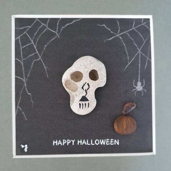 Halloween Pebble Art Frame