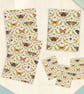 Ogee Butterfly Flower Stationery Set - Handmade Notebook, Cards & Gift Tags