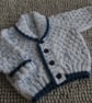 16" Roll Collar Baby Boys Cardigan