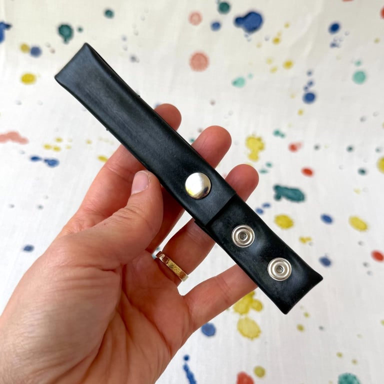 Bicycle Inner Tube Handle, Strap - 3 Snaps Prototype - Super Seconds