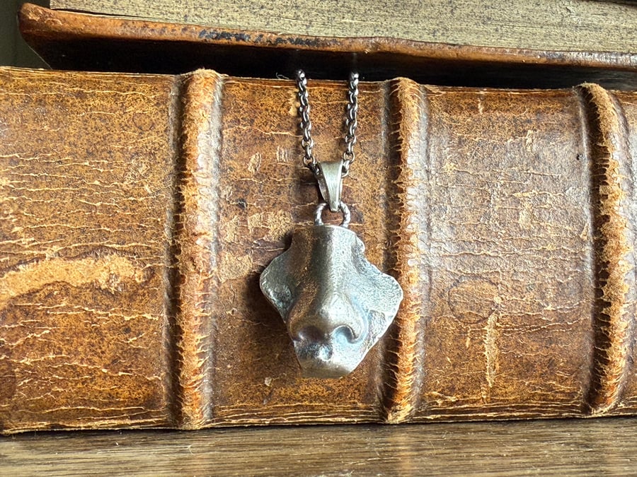 Sterling Silver Dolls Nose Fragment Necklace Mudlarking Find