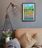 Burford Bridge Mickleham travel poster by Susie West - Image 5