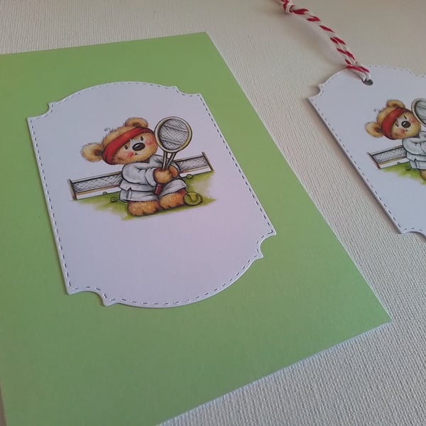 Card and gift tag set. Sport. Tennis. Ref 434