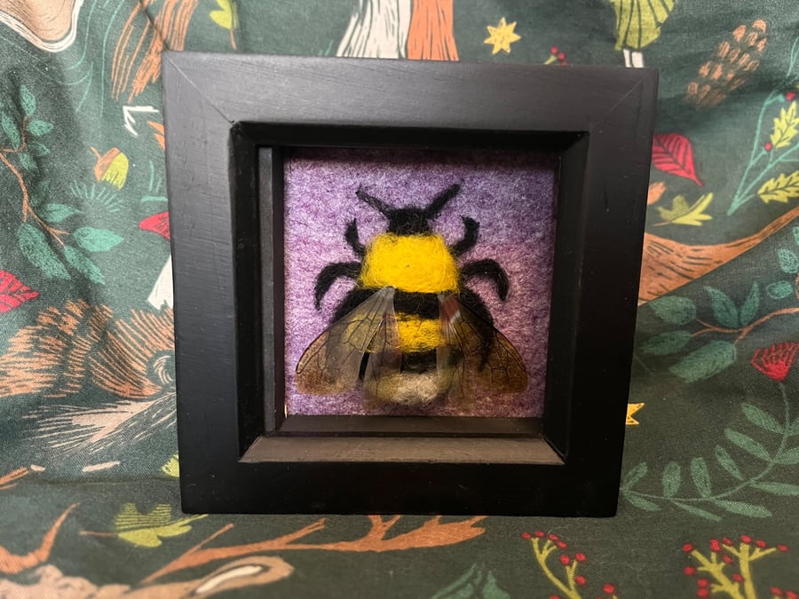 Needle felt bee frame 