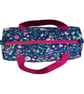 Large wash bag in Liberty cotton, floral toiletries bag with handles and pocket. - Image 2