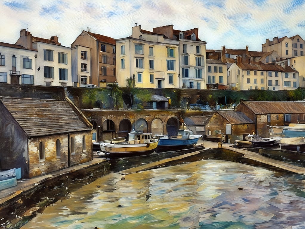 A5 Greeting Card Tenby Wales 
