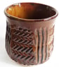 Textured Brown Glazed Mug - Hand Thrown Stoneware Ceramic Mug  - Image 3