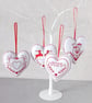 Christmas heart decoration, hanging decoration, embroidered decoration. - Image 10