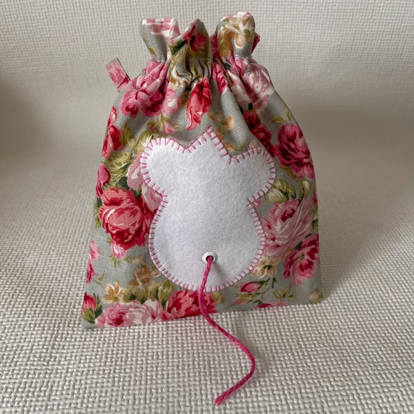 Mouse Themed String Storage Drawstring Bag