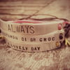 Personalised silver bracelet - Never Forget