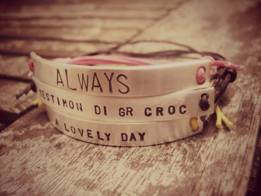 Personalised silver bracelet - Never Forget