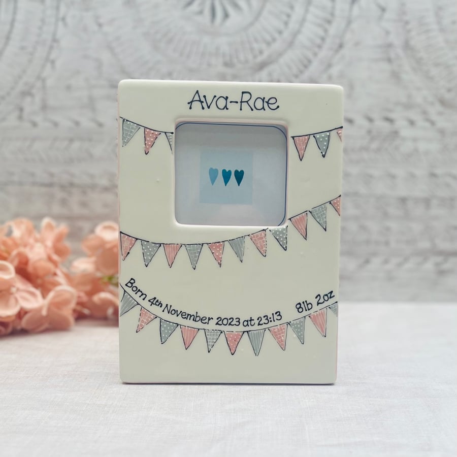 Personalised Photo Frame for Baby s Birth or Christening