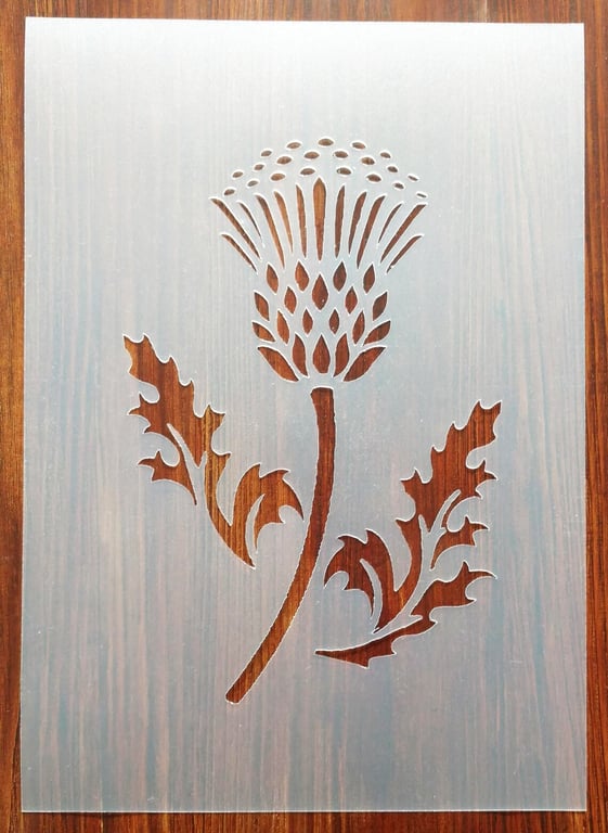 Thistle Stencil Mask Reusable PP Sheet for Arts & Crafts