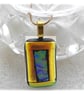 Teal Gold Border 246 Pendant Gold plated chain - Image 5