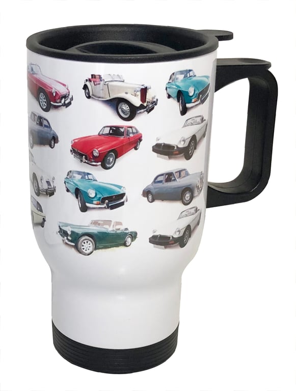 MG Classic Cars - 14fl oz Stainless Steel Travel Mug