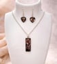 Beautiful black and copper resin Jewellery