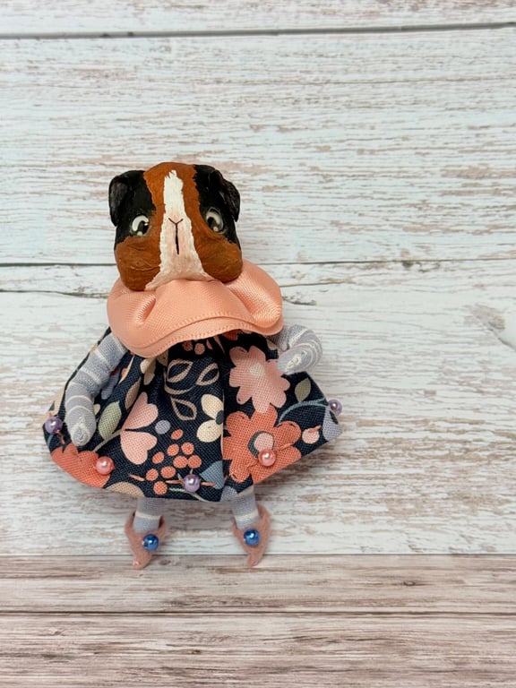 Guinea Pig Miniature Art Doll Griselda