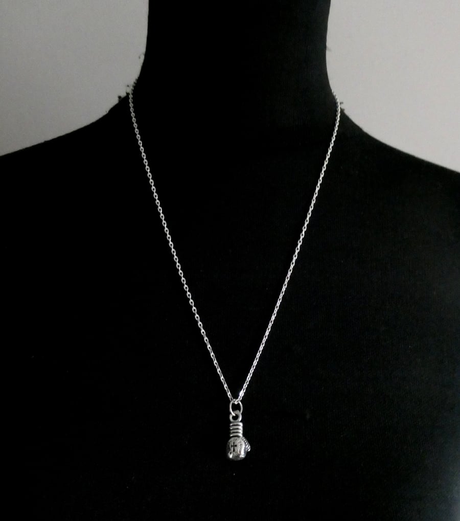 Boxing glove necklace
