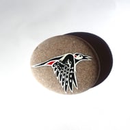 Woodpecker Story Stone - Handmade Nature Inspired Joy Gift Decoration