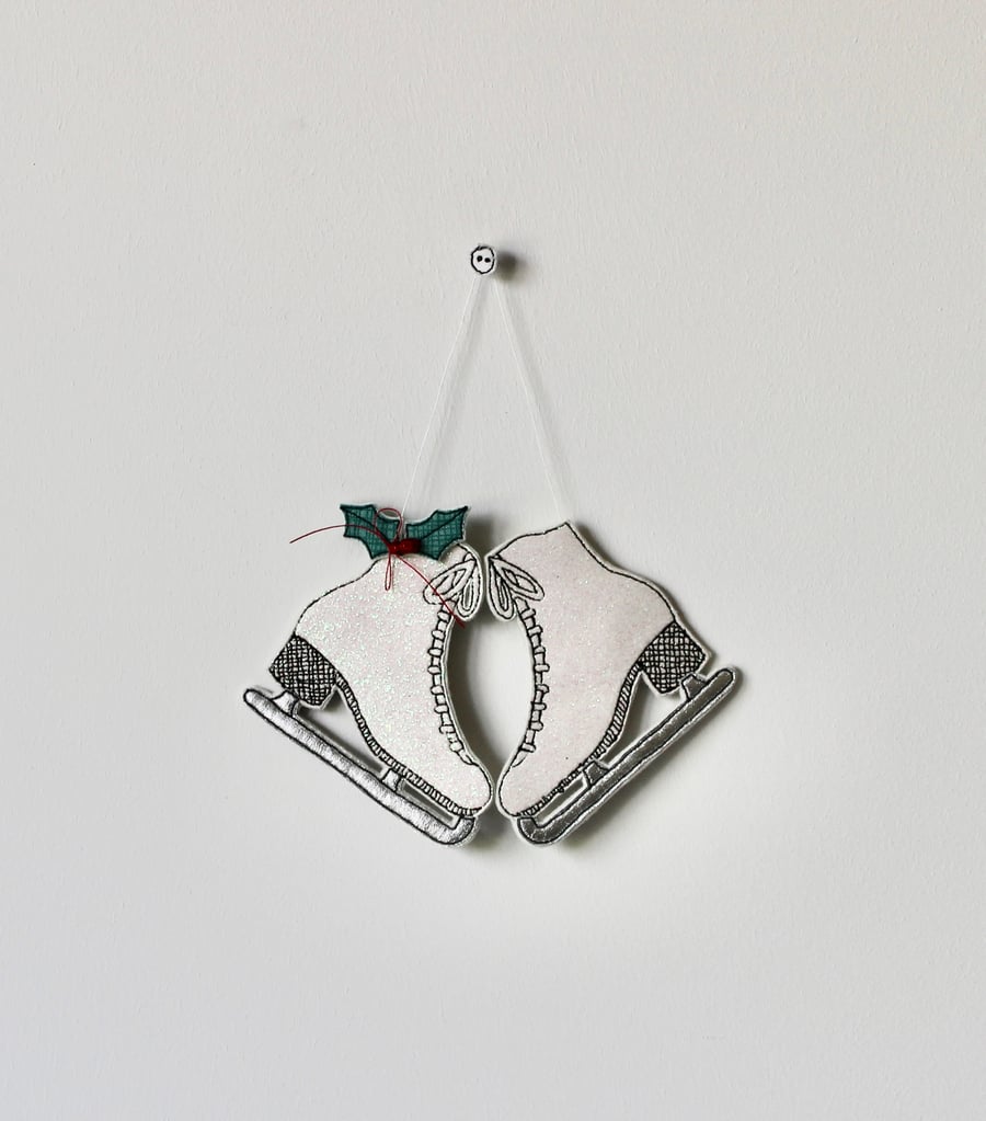 'Ice Skates' - Hanging Decoration