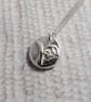 Sterling Silver Pebble Necklace with Bluebells - Image 4