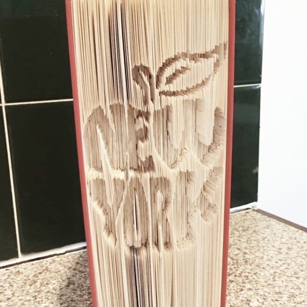 New York Apple CUT & FOLD Book folding Pattern - EMAILED PDF PATTERN